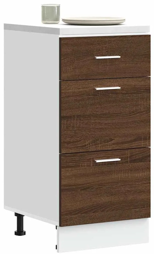 854217 vidaXL Долен шкаф "Lyon" кафяв дъб 40x46x81,5 см, инженерно дърво