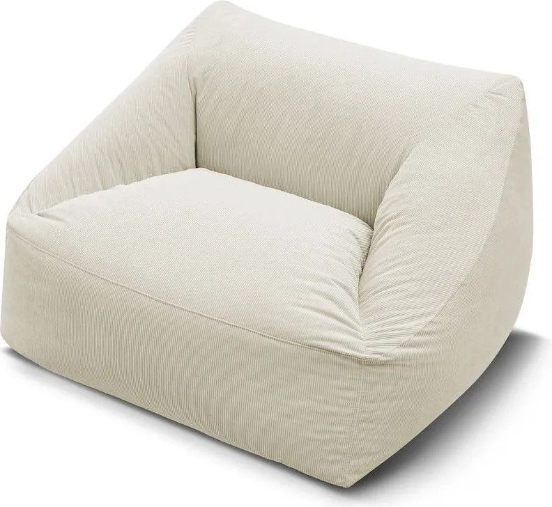 Бежов пуф от рипсено кадифе Lilibet – Bobochic Paris