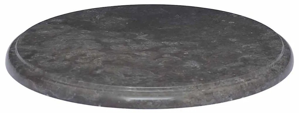 149190 vidaXL Плот за маса, черен, Ø40x2,5 см, мрамор