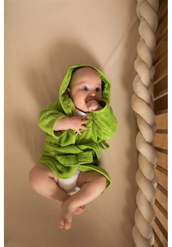 Син памучен бебешки халат размер 0-12 месеца - Tiseco Home Studio