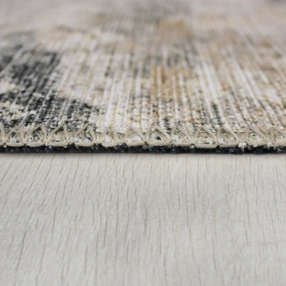 Сиво-бежов килим подходящ за пране 152x230 cm Lila Abstract – Flair Rugs