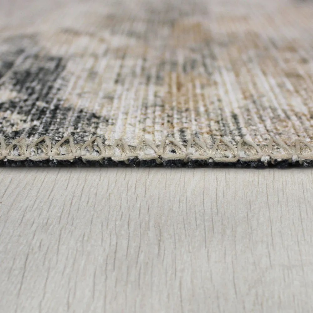 Сиво-бежов килим подходящ за пране 190x290 cm Lila Abstract – Flair Rugs