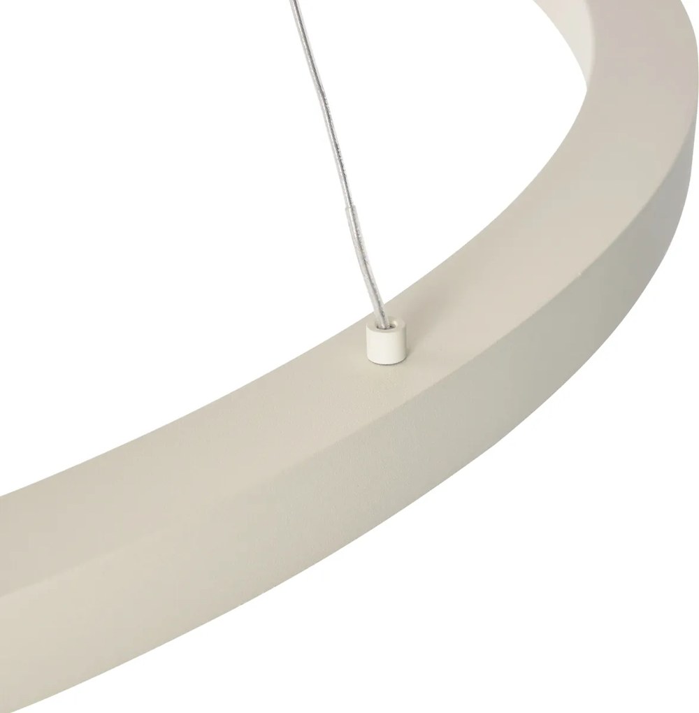 Дизайнерска висяща лампа бежова 80 см вкл. LED 3-степенно димиране - Girello