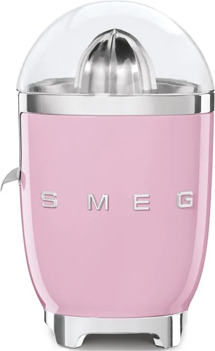 Електрическа цитрус преса Smeg CJF11PKEU, 70 W, Антикапкова система, Противоплъзгаща се основа, Розов