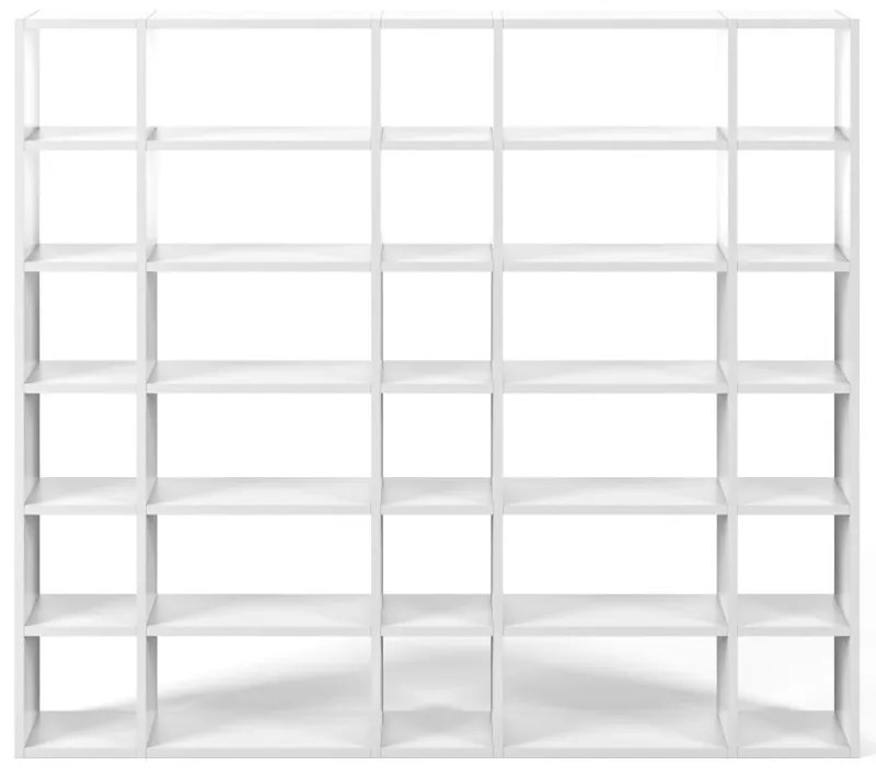 Бял шкаф за книги Pombal, височина 224 cm - TemaHome