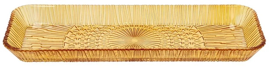 Оранжева стъклена чиния за сервиране 14x38 cm Kusintha - Bitz