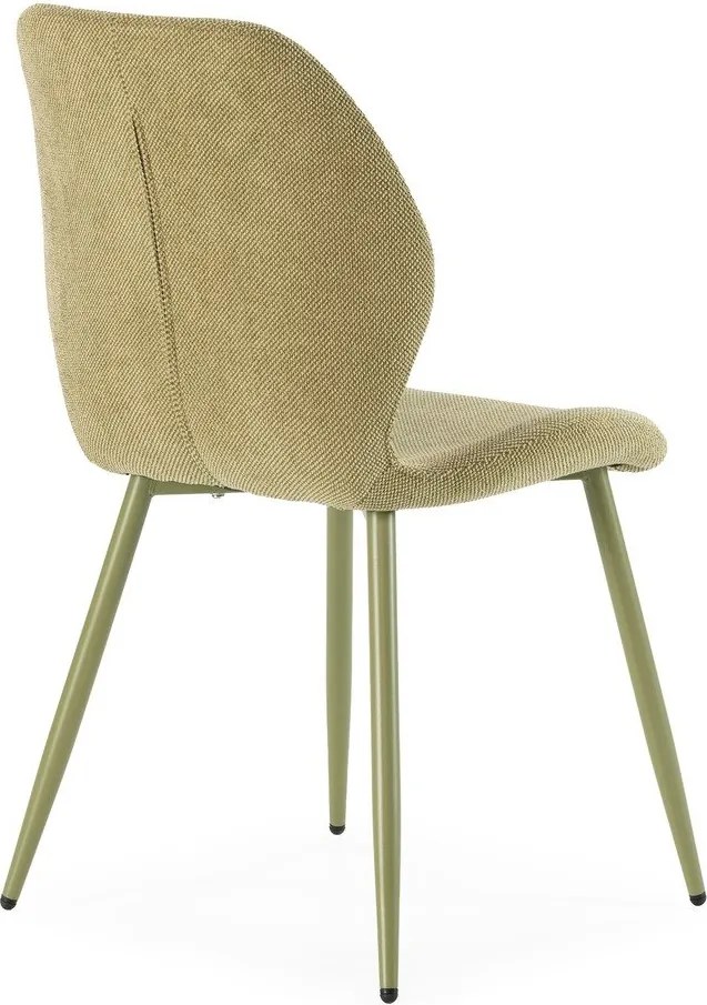 Зелени тапицирани трапезни столове в комплект 4 бр. Ansu – Marckeric