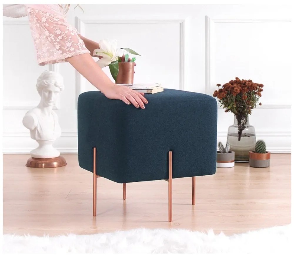 Тъмносиня табуретка Copper – Artie