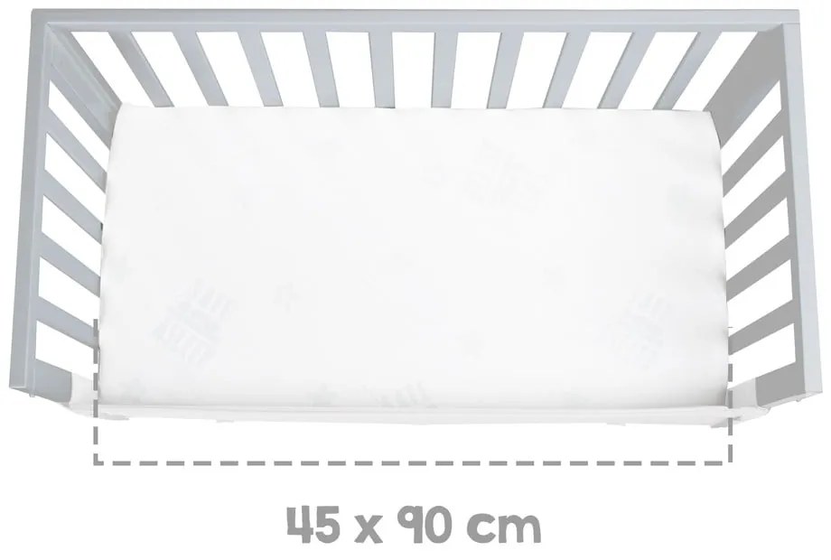 Сиво детско креватче 90x45 cm - Roba