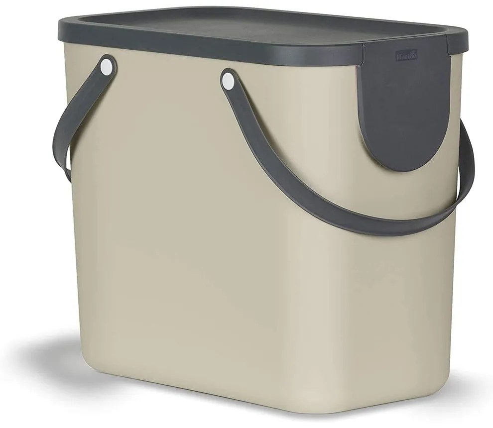 Светлокафяво кошче за боклук за рециклиране от рециклирана пластмаса 25 l Albula – Rotho