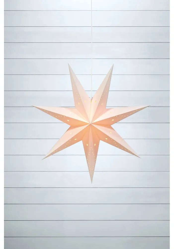 Бяла висяща коледна светлинна украса Saturnus – Markslöjd