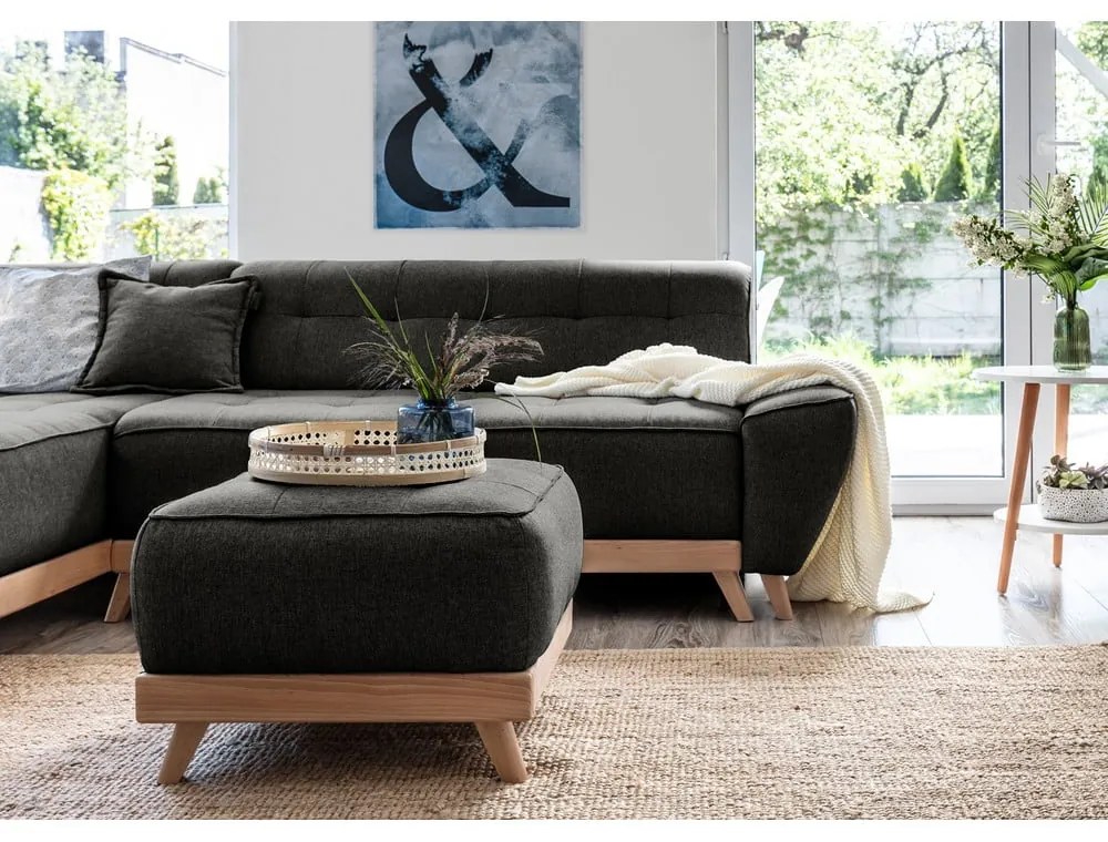 Тъмно сива табуретка за крака Dazzling Daisy - Miuform