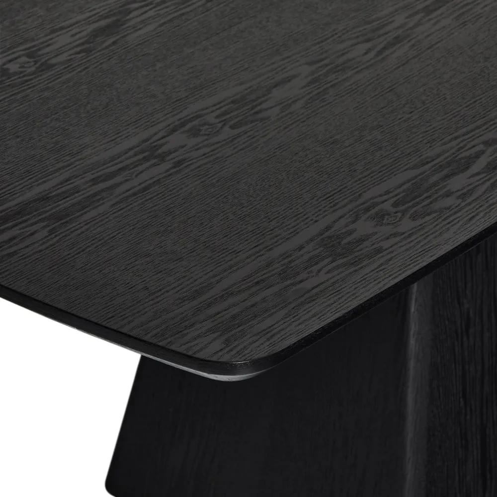 Черна трапезна маса с дъбов плот 90x180 cm Star – Furnhouse