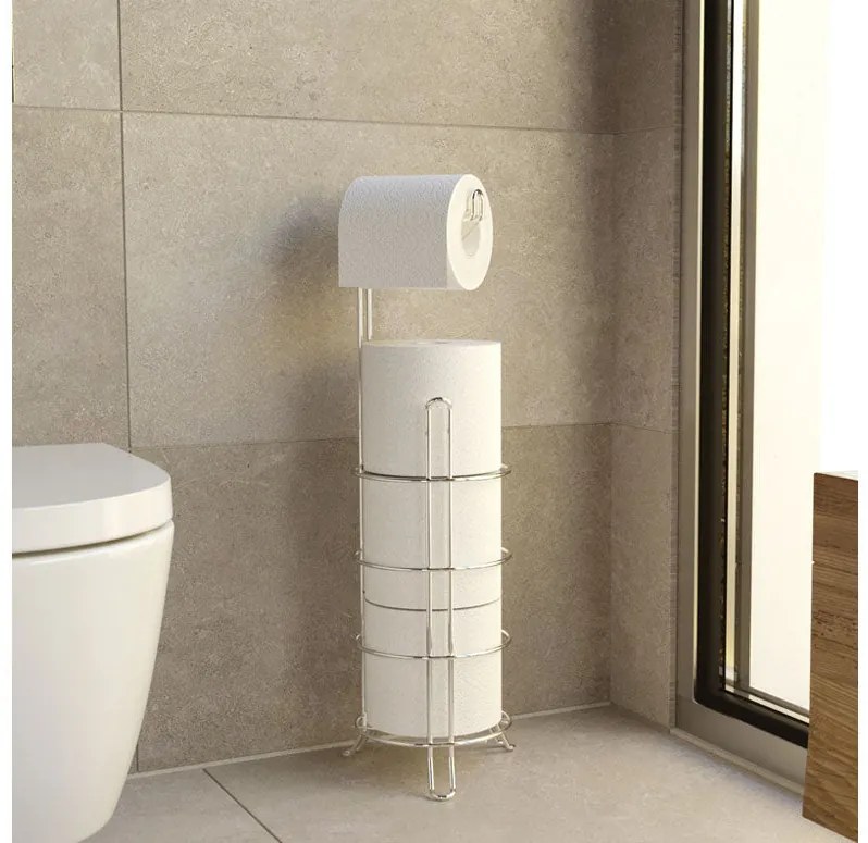 Поставка за тоалетна хартия tekno tel mg 093, 4 ролки, 18х55 см, хром