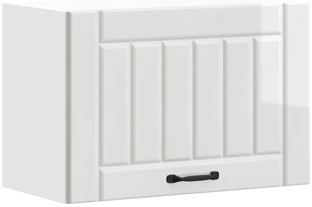 853839 vidaXL Кухненски стенен шкаф Lucca, бял гланц, инженерно дърво