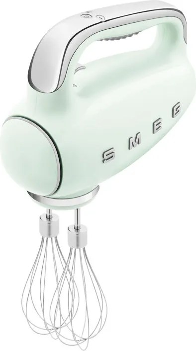 Ръчен миксер SMEG 50's Style HMF01PGEU, 250W, 9 скорости, Турбо, Скрит LED дисплей, Таймер, Аксесоари, Зелен