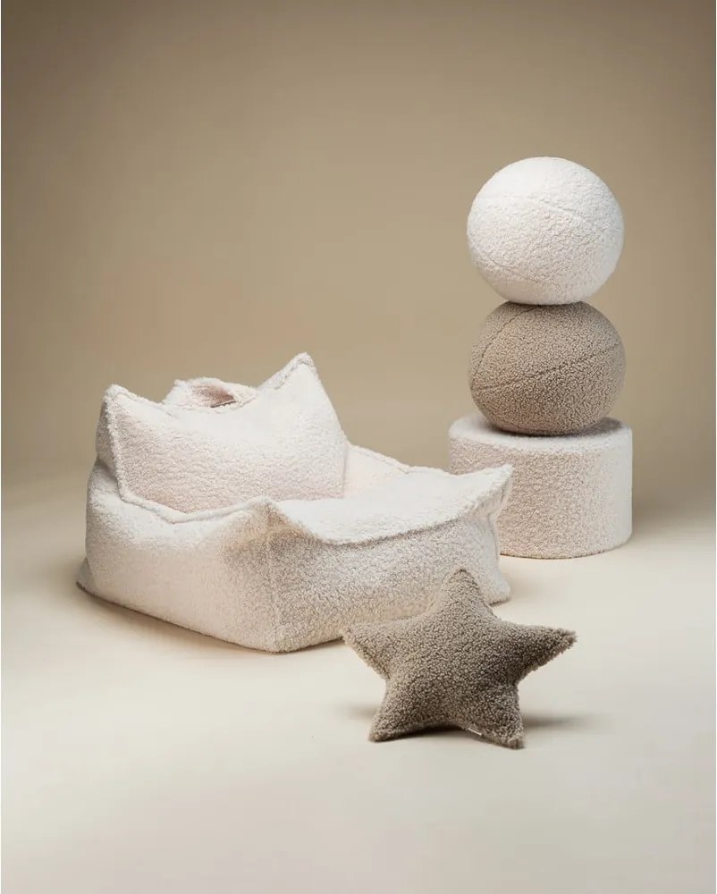 Кремав детски пуф от букле Chair – Wigiwama