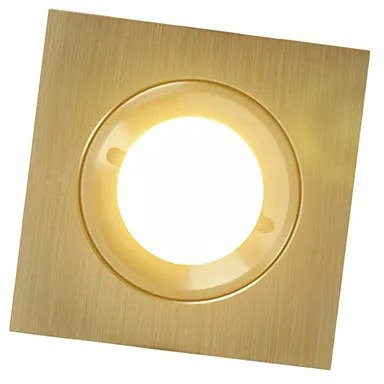 Комплект от 6 модерни вградени спота златен квадрат IP44 - Xena