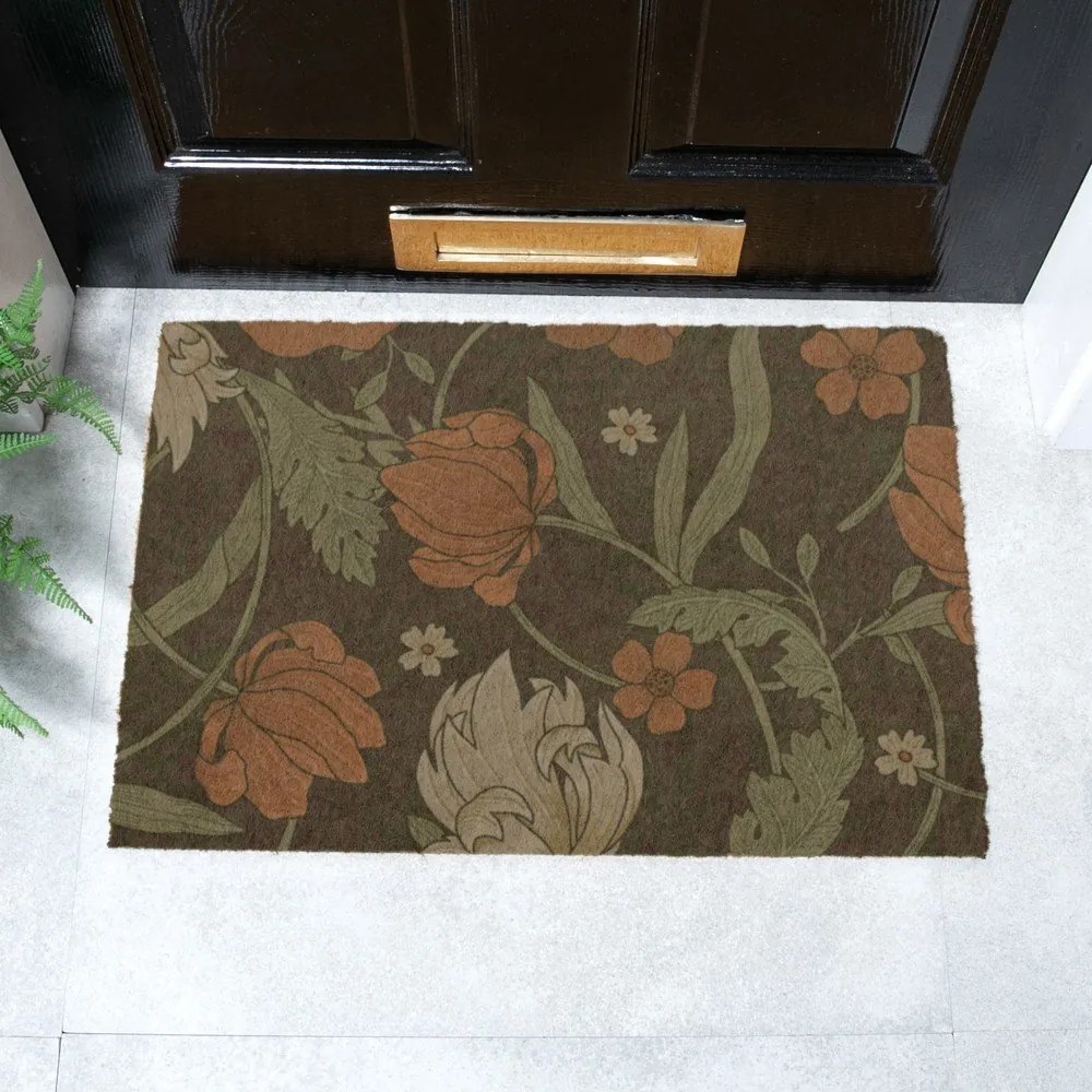 Изтривалка от кокосови влакна 60x90 cm William Morris Rose – Artsy Doormats