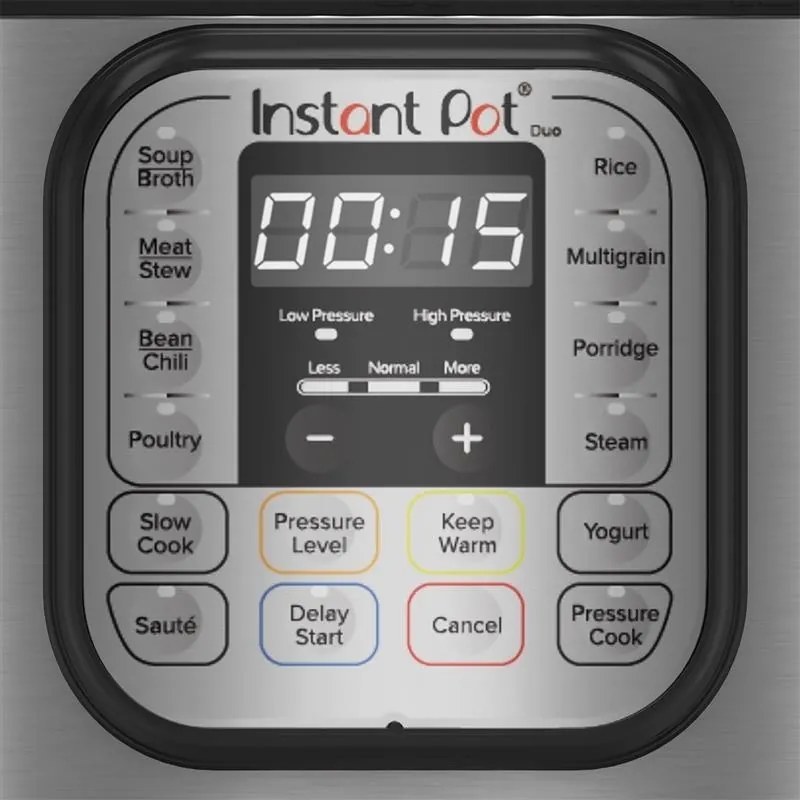 Мултикукър под налягане Instant Pot Duo 8 113006101, 1200W, 7.6 л, 13 програми, За 8-12 порции, Функция настрой и забрави, Сребрист