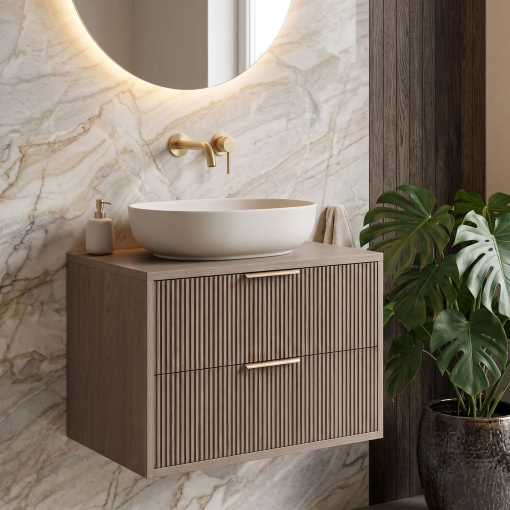 Шкаф за мивка Rea Mono 60cm Grey Oak