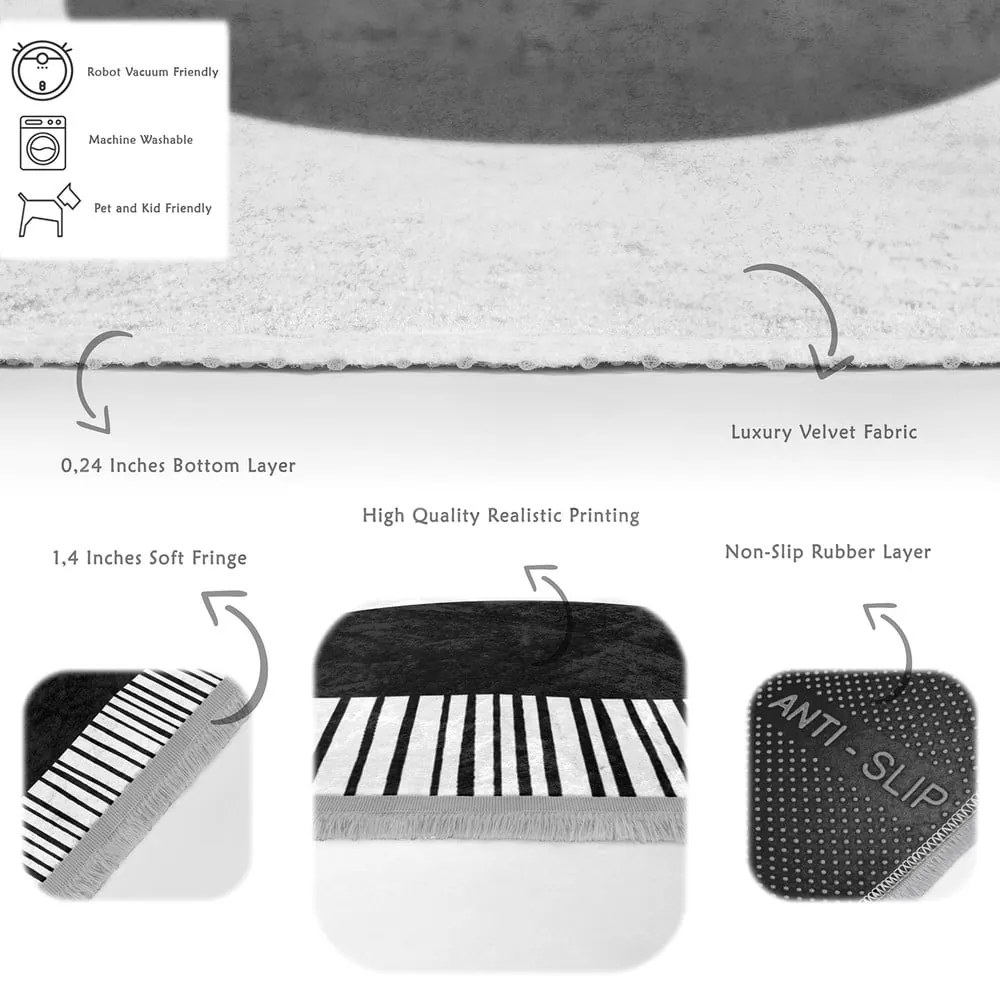 Бяло-черен килим 160x230 cm - Mila Home