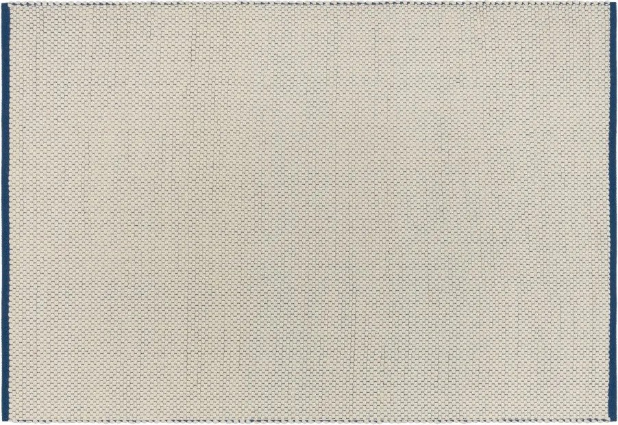 Син/бежов ръчно изработен вълнен килим 170x240 cm Lenu – noo.ma