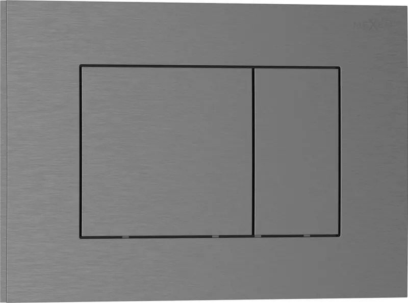 Mexen Tex 02 бутон за промиване, матирано сиво - 6102-12