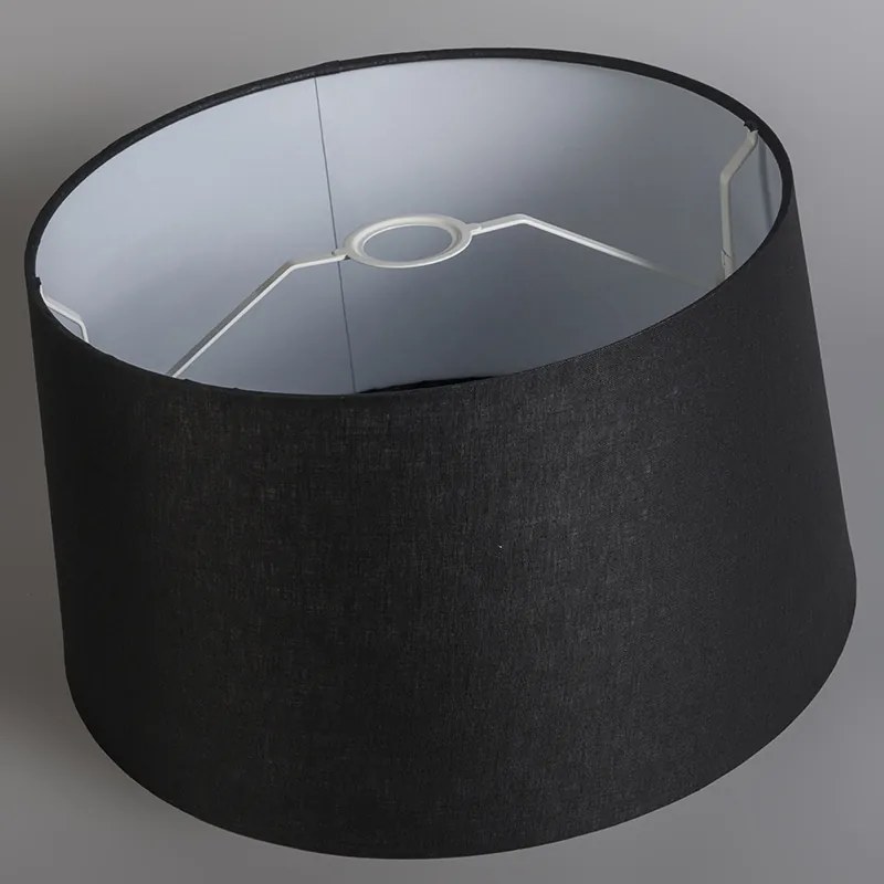 Модерна висяща лампа бяла с абажур 45 см черен - Combi 1