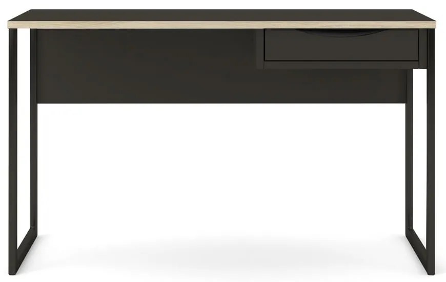 Черна работна маса , 130 x 48 cm Function Plus - Tvilum