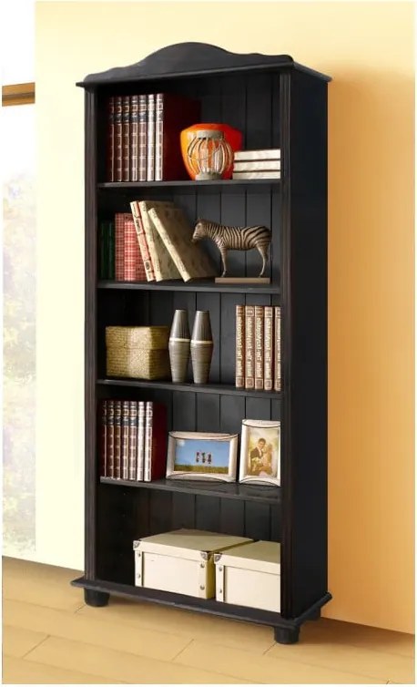 Кафява библиотека от масивен бор 70x181 cm Ella – Støraa