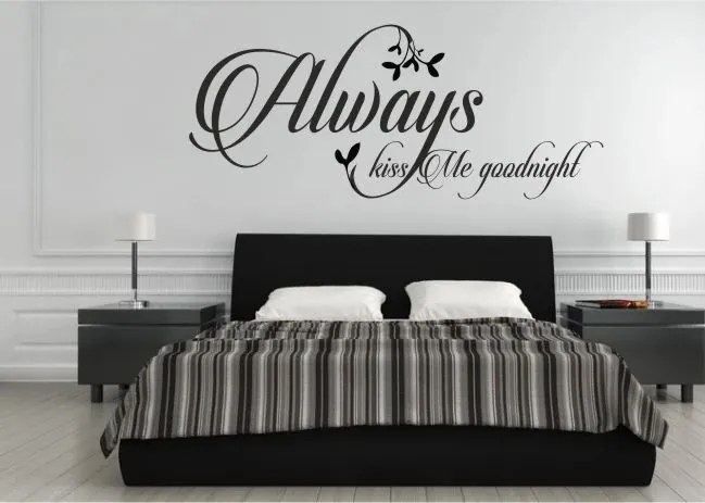 Стикер за стена ALWAYS KISS ME GOODNIGHT 60 x 120 cm