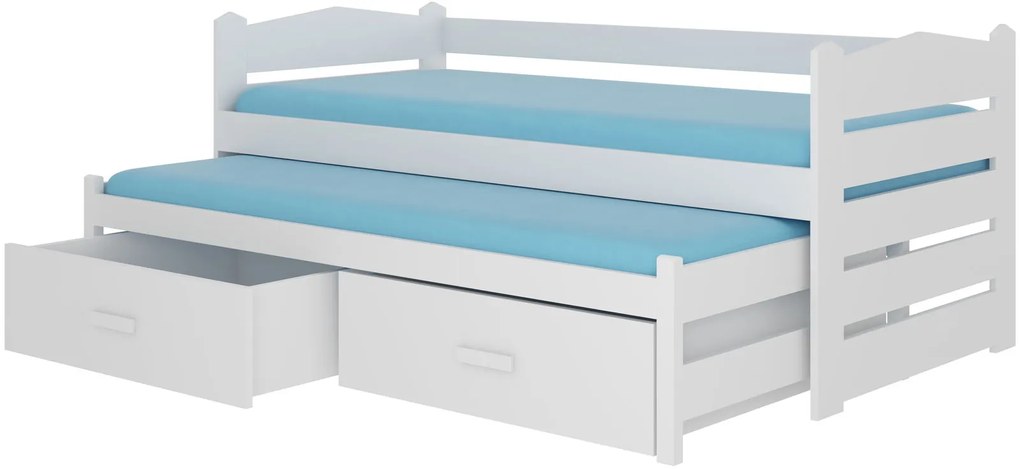 Бебешко Детско легло Camaro-180 x 80-Without protector-White