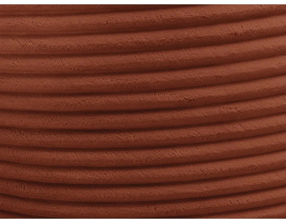 Пуф от рипсено кадифе в тухлен цвят Socrate – Bobochic Paris