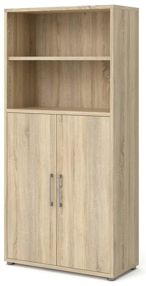 Модулна библиотека от дъбов декор в естествен цвят 89x189 cm Prima – Tvilum