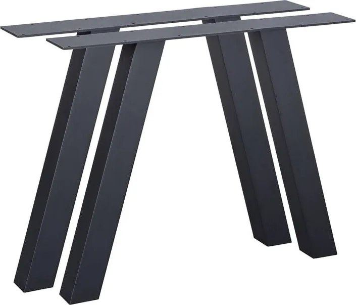 Черни метални крачета в комплект от 2 броя Tablo - WOOOD