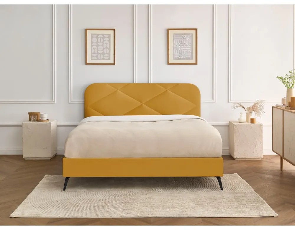 Двойно легло тапицирано с включена подматрачна рамка 180x200 cm Prune – Bobochic Paris