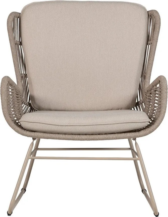 Бежов градински стол метален/подплатен Grace – WOOOD