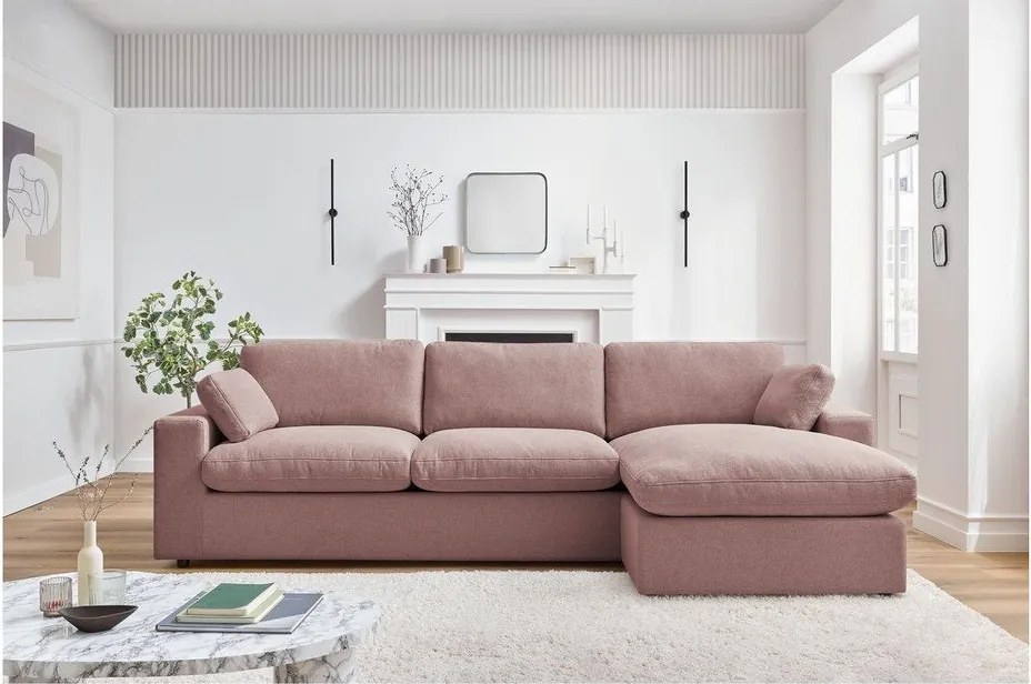 Розов ъглов диван Belair – Bobochic Paris