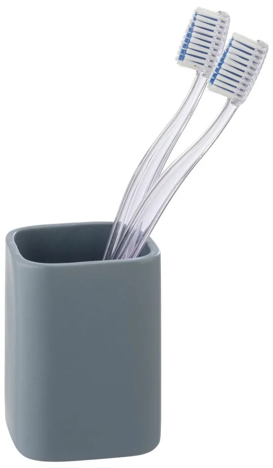 Синя керамична чаша за четки за зъби Hexa - Wenko