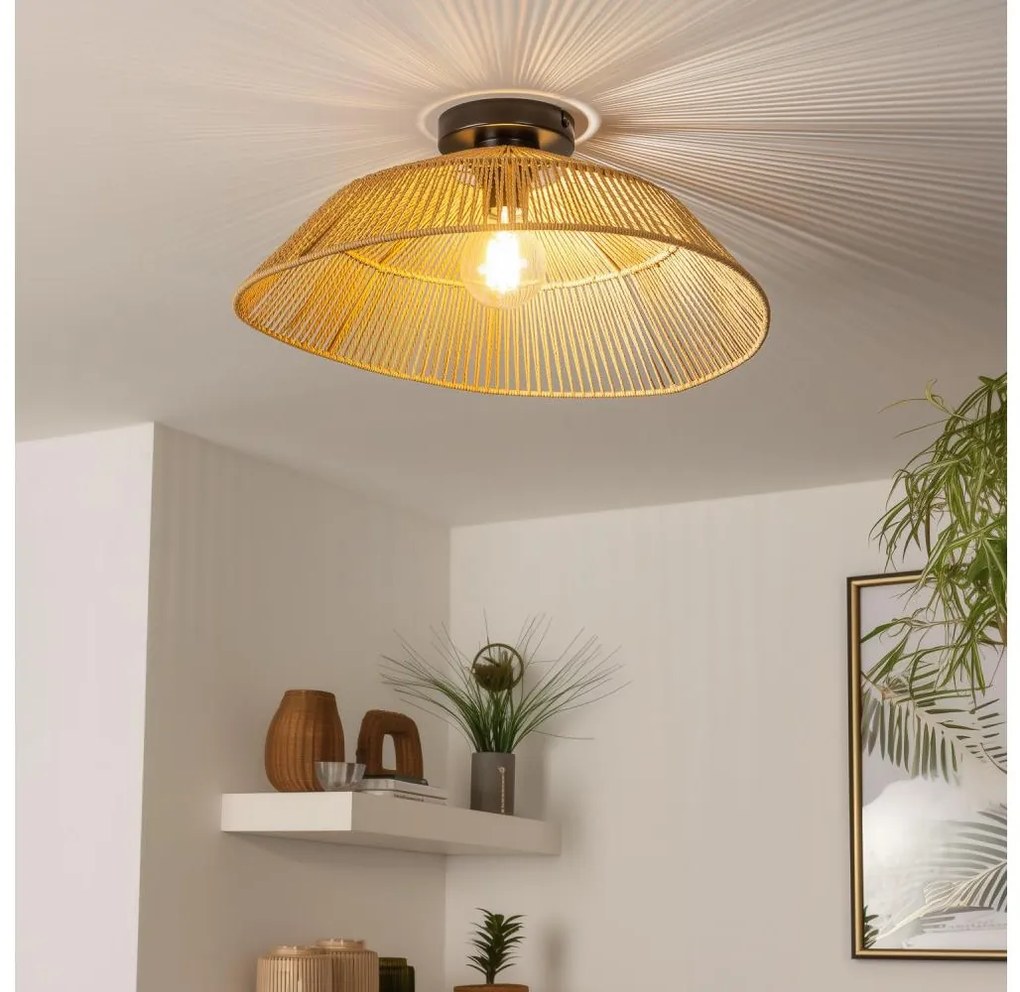 Brilagi - LED плафонен полилей CERIA BOHO 1xE27/40W/230V, Ø 50 см, кафяв
