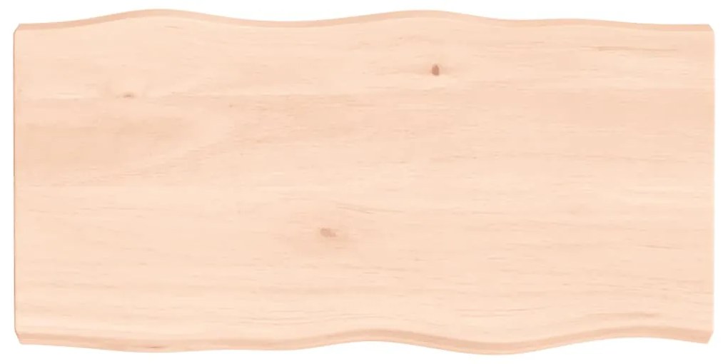 363886 vidaXL Плот за маса 100x50x(2-6) см необработено масивно дърво жив ръб