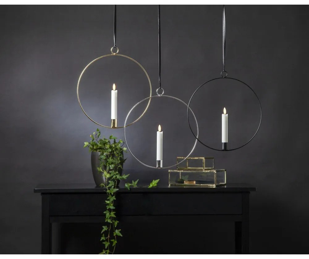 Светлинна декорация в сребристо Flamme Ring – Star Trading