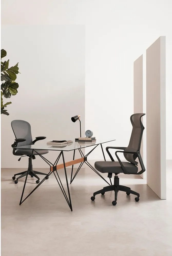 Сив тапициран офис стол Kempton – Yes Everyday