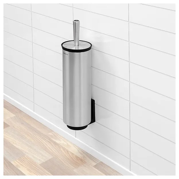 Четка за тоалетна Brabantia Profile 90300284, 43 см, Изцяло покрита четка, Възможност за стенен монтаж, Инокс