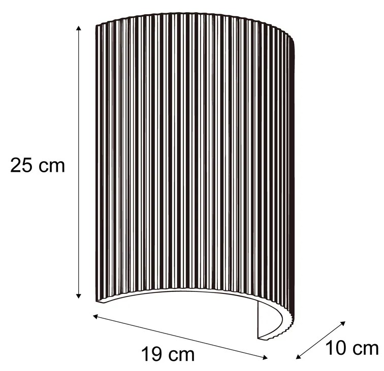 Скандинавска стенна лампа бяла овална - Plaster