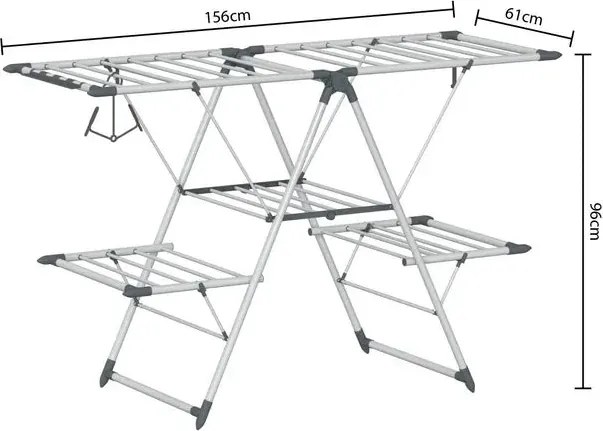 Сушилник за дрехи 5five Sinai Two-tier, Метал, 24 m