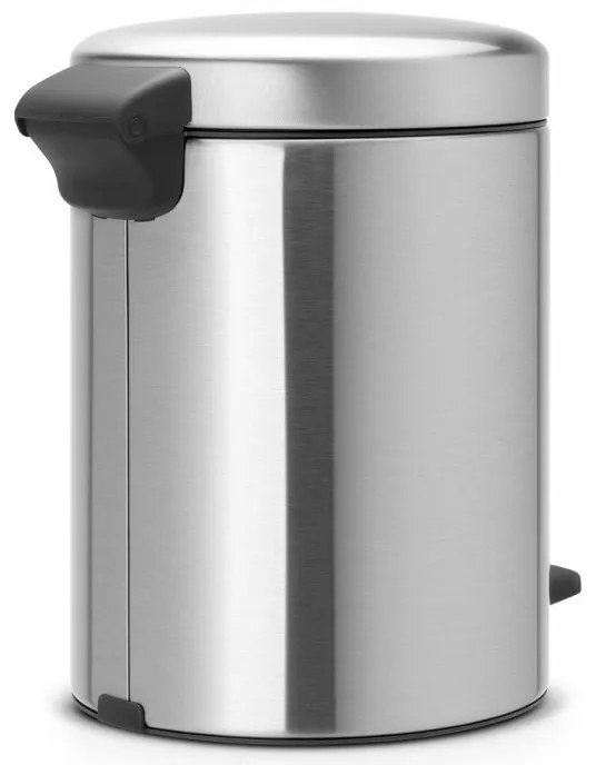 Кош за боклук с педал Brabantia NewIcon 649011, 5 л, Леко затваряне, Противоплъзгаща основа, Инокс/Мат