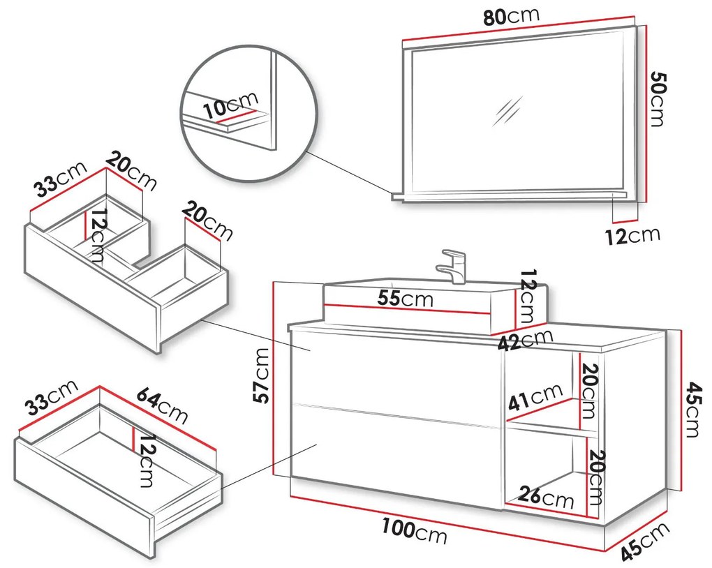 Комплект за баня Kertos Ryfle I-Leuko