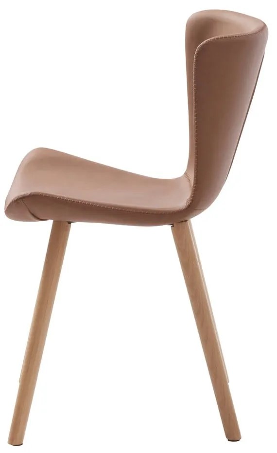 Кафяви метални трапезни столове в комплект от 2 бр. Teslin – Unique Furniture